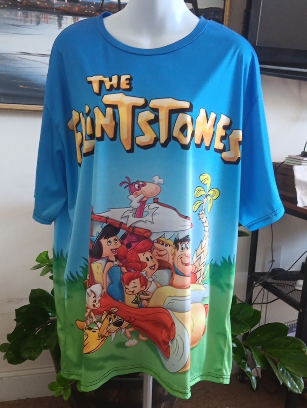 Flintstones Cartoon T-Shirt P2P 24" L 31" 3XL